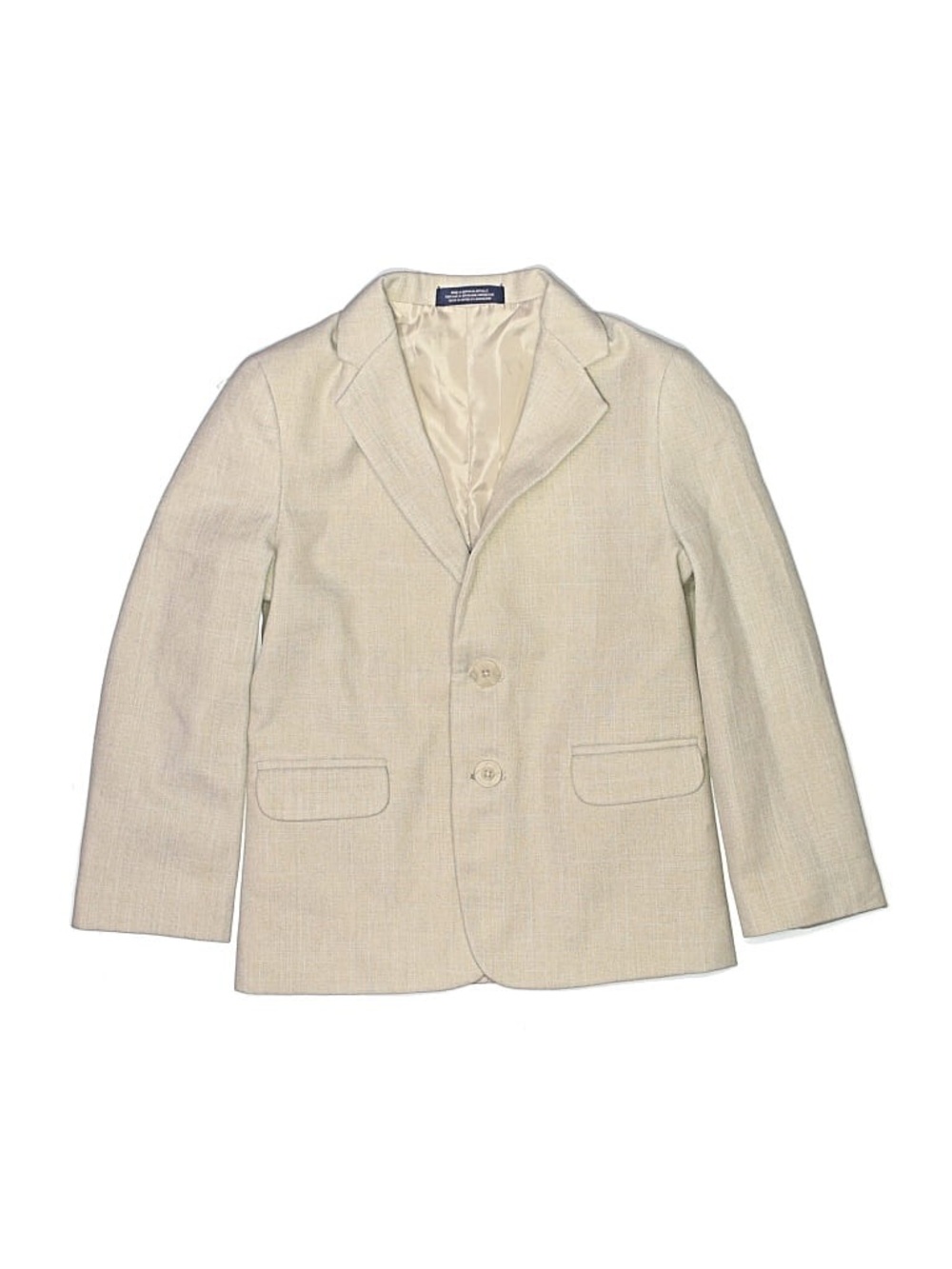 Izod Cream Tan Blazer Jacket - Classic Two-Button Suit Coat, 6 yrs